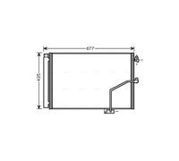 AVA Aircon Condenser MSA5450D for MERCEDES-BENZ C-SERIES W204 (2007) C180 1.6 KO