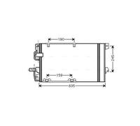 AVA Aircon Condenser OLA5326D for OPEL ASTRA (1998) 2.2 etc