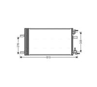 Air Con Condenser OLA5499D AVA AC Conditioning 13267649 13377763 1850339