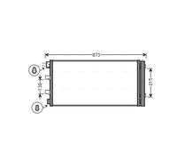AVA Aircon Condenser RTA5475D for OPEL MOVANO (2010) 2.3 CDTI etc