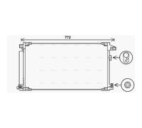 Air Con Condenser TO5741D AVA AC Conditioning 8846010320 8846047020