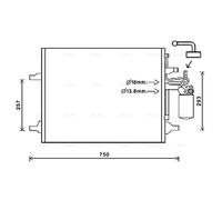 Air Con Condenser VO5166D AVA AC Conditioning 30741670 31305212 31332027