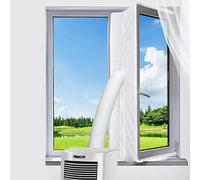 Air Con Window Seal Kit, Air Conditioner Window Seal Universal Window Seal for Portable Air Conditioner Tumble Dryer with Zip Hook Tape 400cm