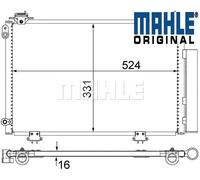 MAHLE ORIGINAL Condenser AC 292 000S with dryer 16 10,15 484 TOYOTA: Yaris I Hatchback
