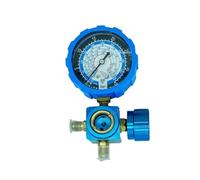 Air Condition Gauge Set For R410A R22 R134a R404A Refrigerants Manifold Gauge Manometer Valve 800psi/500psi with Visual Mirror(A Low pressure)