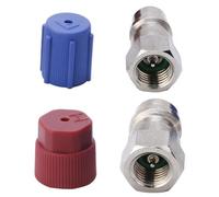 Air Conditioner Adapter - 1/4'' To 7/16"-20 UNF Refrigerant Fitting, Heavy Duty Stainless Steel Connector | Quick Disconnect High Low Side AC Conversion Coupler For R12 R22 R134a Cooling System