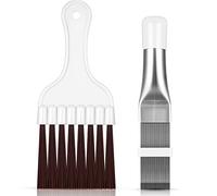 Air Conditioner Condenser Fin Comb, Fin Cleaning Brush Air Conditioner Fin Cleaner Refrigerator Coil Cleaning Whisk Brush Metal Fin Evaporator Radiator Repair Tool (2)