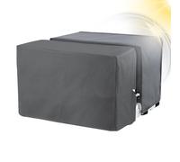 Air Conditioner Cover - 19.29in Oxford Cloth Full Coverage Set For U Shaped Window Ac | Adjustable Straps Dustproof Waterproof Washable | 13.58x8.6in