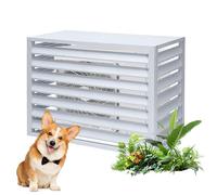Air Conditioner Cover Aluminum AC Cover for Heat Pumps Outdoor Privacy and Noise Protection Weather Resistant White 110cm - Perfect for Home & Garden.