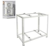 Air Conditioner Cover - Sturdy Aluminum Anti-Theft Outdoor Unit Cover with Noise Reduction, Multi-Function Plants Shelf Stand