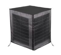 Air Conditioner Cover with Detachable Top, 32 x 32 x 36 Inch Breathable Full Mesh AC Cover for Preventing Leaves, Grass, dust and Debris (Black)