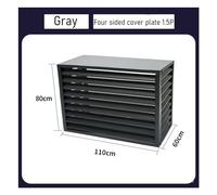 Air Conditioner Covers Aluminum Mini split cover Decorative AC Unit Cover Outdoor Air Conditioner Privacy Fence for All Weather (Gray, 110 * 60 * 80cm/43.3 * 23.6 * 31.5in)