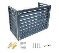 Air Conditioner Covers for Outside Units, Air Conditioner Privacy Fence, Aluminum Air Conditioner Covers, Freestanding Louvered Space Divider (Color : 3 sides, Size : 110 * 60 * 80cm)