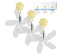 Air Conditioner Deflector, 360° Adjustable Direction Baffles, Anti Direct Blowing AC Guide with Suction Cups, Cooling and Heating Circulation Fan Attachment, Blue, Yellow