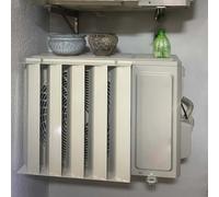 Air Conditioner Deflector Air Conditioner Outdoor Unit Protective Cover Grilles, Heat Pump Air Conditioner Deflector Anti Direct Blowing, Galvanized Steel Air Vent Deflector Baffle ( Color : 23.6x23.6