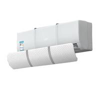Air Conditioner Deflector, Air Conditioning Baffle, Adjustable Confinement Air Deflector Outlet Shield, 2 Air Guide Modes, Rotatable Panel, for Bedroom Office Hotel (Color : Grå)