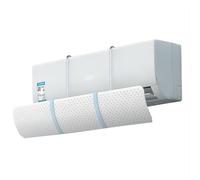 Air Conditioner Deflector, Air Conditioning Baffle, Adjustable Confinement Air Deflector Outlet Shield, 2 Air Guide Modes, Rotatable Panel, for Bedroom Office Hotel (Color : Blue)