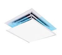 Air Conditioner Deflector for Ceiling Central Air Conditioning,Prevent The Cold Air from Blowing Straight,Angle Adjustable,Easy Installation,Cloth and Stainless Steel Material(45cm*45cm)