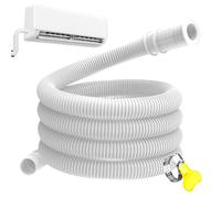 Air Conditioner Drain Hose - Flexible Condensate Water Tube, Leakproof HVAC Drain Line | Efficient Moisture Removal Solution System Design, Extended Length Climate Control Discharge Channel Assembly W