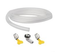Air Conditioner Drain Hose Kit with Connector and Clamps, AC Condensate Drainage System, 15mm Diameter for Split and Casement Air Conditioning Units, Indoor Outdoor Installation(6FT)