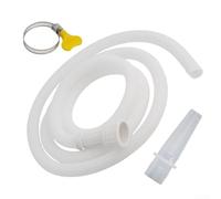 Air Conditioner Drain Hose TPE Flexible Drainage Pipe Multi-Length Water Outlet Tube For AC Units Dehumidifiers Washing Machines With Clamps Connectors White(1m)