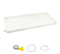Air Conditioner Drain Pan with Side Drain, Made of PP5 Material, One-Piece Molding, Universal Drain Kit, Ideal for Condensate Drainage (81.5 x 33cm)
