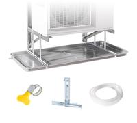 Air Conditioner Drip Pan with Drain Made Of 304 Stainless Steel Includes A 300cm Water Pipe AC Drip Pan for Indoor/Outdoor Split Air Conditioner Heat Pump Systems(84cm*38cm)