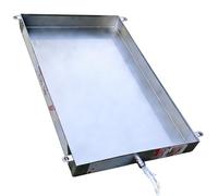 Air Conditioner Drip Tray 304 Stainless Steel Condensate Drain Pans 3inch Deep with Drain Hose for Outdoor AC Units Garages Balconies Utility Use Customizable(30x60cm(12x24in))