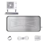 Air Conditioner Drip Tray, Air Conditioner Drip Tray Outdoor Stainless Steel Universal HVAC/Air Drain Kit Metal Pan