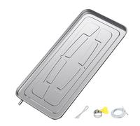 Air Conditioner Drip Tray Condensate Drain Pan, Universal Window Air Conditioner Drain Kit, Stainless Steel Metal Drain Pan with 2/3/4/5m Drain Pipe (Color : 840 * 390 * 35MM, Size : 4m Hose
