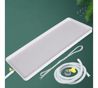 Air Conditioner Drip Tray Condensation Drain Pan with Drain Hole & Hose, Condensate Drip Tray AC Unit Drain Pan, Air Conditioner Tray Drip Pan for Window AC(1-2P-500cm Hose)