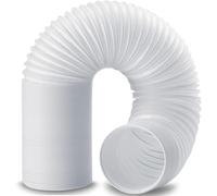 Air Conditioner Exhaust Hose, 5.9'' Diameter PVC Flexible Vent Hose with Counterclockwise Thread, Length 150mm Exhaust Vent Hose for More Portable Air Conditioner (White,Ø150mm/3 Meter)