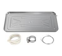 Air Conditioner External Unit Drip Pan， Stainless Steel AC Drip Pan, Condensate Drain Tray, Multiple Sizes, With Kit(93x44cm(36.6x17.3in))