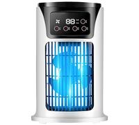 Air Conditioner Fan, 6-Speed Portable Cooling Fan That Blows Cold Air with Mist & Night Light Quiet Operation 6-Hour Timer for Home Office Desk