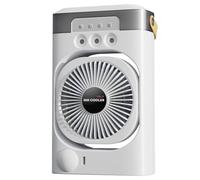 Air Conditioner Fan - Five-Hole Misting Cooling Desk USB Powered Humidifier, 7 Colors Night Light | Portable Office Cubicle for D