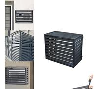 Air Conditioner Fence Aluminum Alloy AC Privacy Screen air source heat pump cover Ywanwj 5P Flower Rack Shutters, reduces noise and beautifies the facade Complete accessories Build to Last