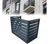Air Conditioner Fence,Trash Can Enclosure, Aluminum Air Conditioner and Heat Pump Cover, Air Conditioning Covers Outdoor Screen, Freestanding Screen Outdoor Heat Pump Cover(Grey 3 Sides,100x50x70cm/39