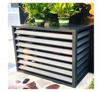 Air Conditioner Fence,Trash Can Enclosure, Aluminum Air Conditioner cage， AC Covers for Outside Units，Trash Can Enclosure，Flower Stand，Privacy Screen(Grigio,110X60X80CM)