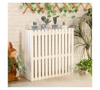 Air Conditioner Fence,Trash Can Enclosure, Wooden Fence Panels For Outside Units,Outdoor Privacy Screen For AC,sh Bins,vinyl Fence,Outdoor Privacy Screen For AC,(Bianco,L120cm x W60cm x H105cm)