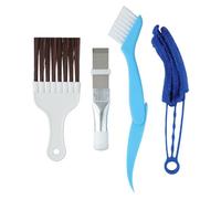 Air Conditioner Fin Comb Cleaning Kit with Radiator and Condenser Coil Brush Set, Metal and Plastic Tools for AC Units, Refrigerators, Evaporators and Slats, 4 PCS