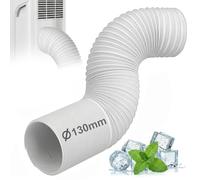 Air Conditioner Hose 13cm/5.1" Diameter, 2M Extendable AC Exhaust Hose Extension with Left Hand Thread, Flexible Ducting with Steel Wire, Replacement Tube Kit for Portable Air Con Units