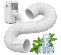 Air Conditioner Hose 15cm/5.9" Diameter, 2M Extendable AC Exhaust Hose Extension with Left Hand Thread, Flexible Ducting with Steel Wire, Replacement Tube Kit for Portable Air Con Units
