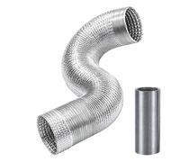 Air Conditioner Hose Adjustable Aluminum Foil Deformation Resistant Design | AC Replacement Exhaust Hose for Home Hotel Dormitory Apartment Rental Kitchen Reinforced Steel Ring Support Anti-Collapse