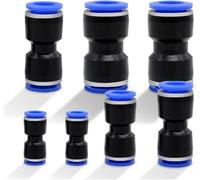 air Conditioner Hose Connector,Tube, 1PCS Pneumatic Fittings Air Water Hose Tube Push in Straight Gas Quick Plastic Connectors Pneumatic Fittings, air line Fittings connectors,(Pu10)