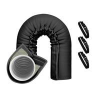 Air Conditioner Hose Cover - Durable Insulated Sleeve , Weatherproof Outer Layer, Universal Fit 5 Inch To 5.9 Inch Vent Pipes, Thermal Protection For Hot Air Ducts, Easy Wrap Installation | Garage Bas