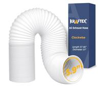 Air Conditioner Hose. Portable Exhaust Vent with 5.9" Diameter, Clockwise Thread & Length up to 80". Compatible with LG, Delonghi and Other Portable Air Conditioners to Save Energy.