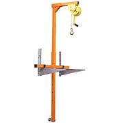 Air Conditioner Installation Crane Tool Self-Locking Manual Winch & Folding Bracket Heavy-Duty Lifting Equipment for HVAC Professionals -