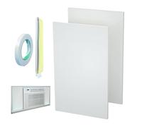 Air Conditioner Insulation Set - Heat Blockade Dust Protection, 17x11in Flexible Gasket Perimeter Void Filler, Universal Fitting Seasonal Climate Control Architecture, Opaque Closed Cell Foam Material