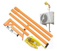 Air Conditioner Lifting Tool - 50FT Height, 661lbs Capacity, Manual Winch, with special suspension, Heavy-Duty Lifting Cranes, Durable Orange Design,001,3ph15m
