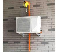 Air Conditioner Lifting Tool - Heavy-Duty Outdoor Unit Installation Bracket with Manual Winch Hoist 150kg Capacity 20m Disassembly Lifting Equipment for HVAC Professionals